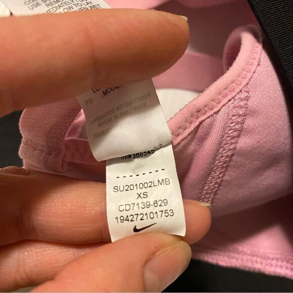 Nike High impact Support Padded Adjustable Sports Bra Strappy back pink XS - Picture 8 of 10